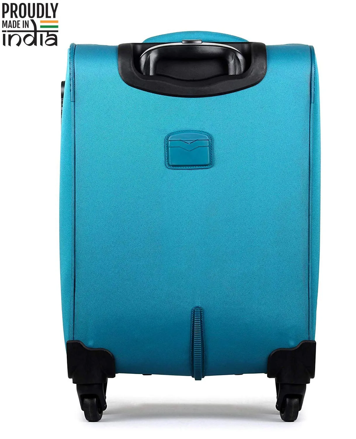 THE CLOWNFISH Voyage Luggage Polyester Trolley Bag Polyester Softsided Suitcase 4 Wheel Trolley Bag (44 cm, Turquiose)