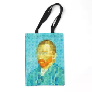 Today Is Art Day Pixel Art Tote Bag - Vincent Van Gogh