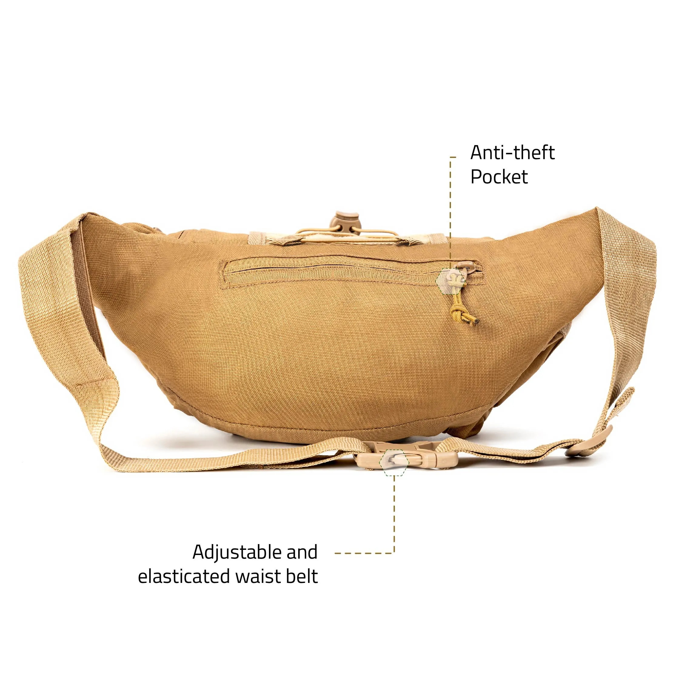 Tripole Tactical Waist Pack and Fanny Bag | Khaki