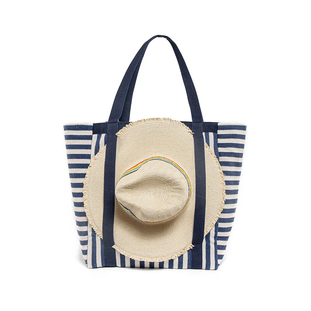 Valerie Hat Beach Bag Indigo